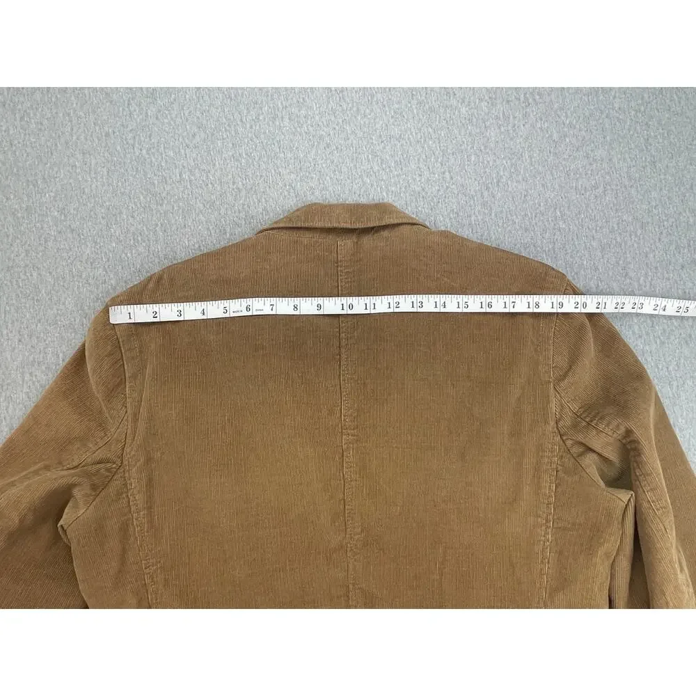 J Crew Blazer Mens‎ Large Brown 100% Cotton Corduroy 3-Button Single Breasted